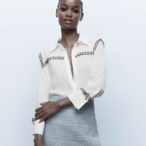 Detailed white blouse